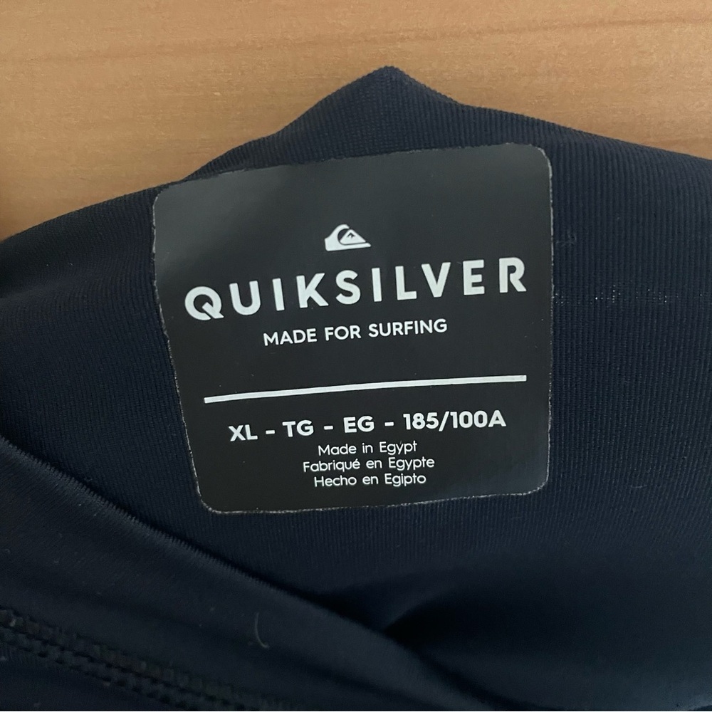 Quiksilver All Time Rash Guard Swim Surf Tee Short Sleeve UPF 50+ Mens Size XL - Picture 7 of 7